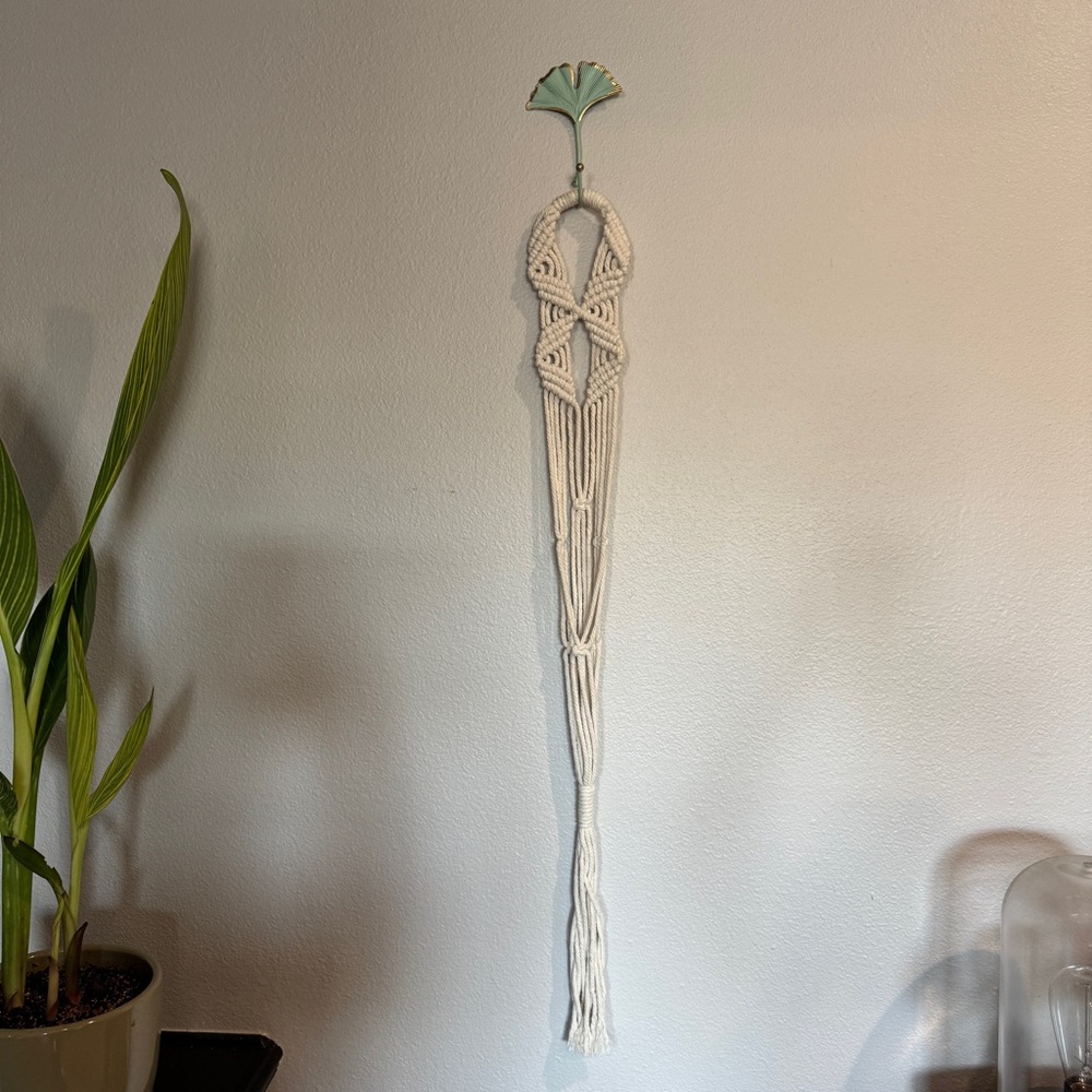 3 Macrame Woven Hanging Plant Holder Wall Hanging - Picture 3 of 4